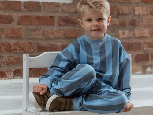 Petit Piao sweatshirt allure blå stribet